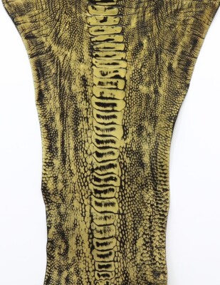 Ostrich Legs skin Leather Chartreuse Vintage Finish
