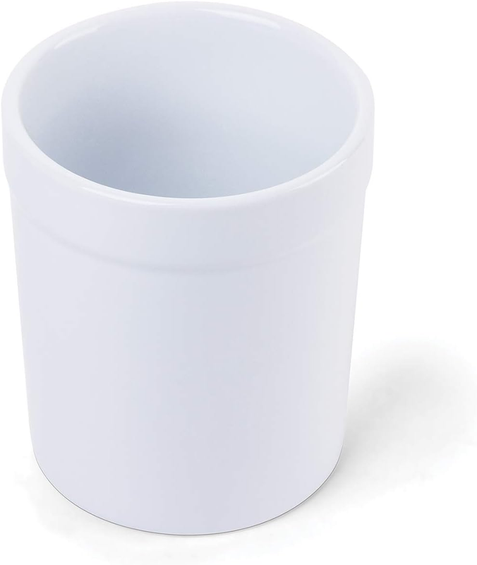3908 Utensil Holder, White Stoneware