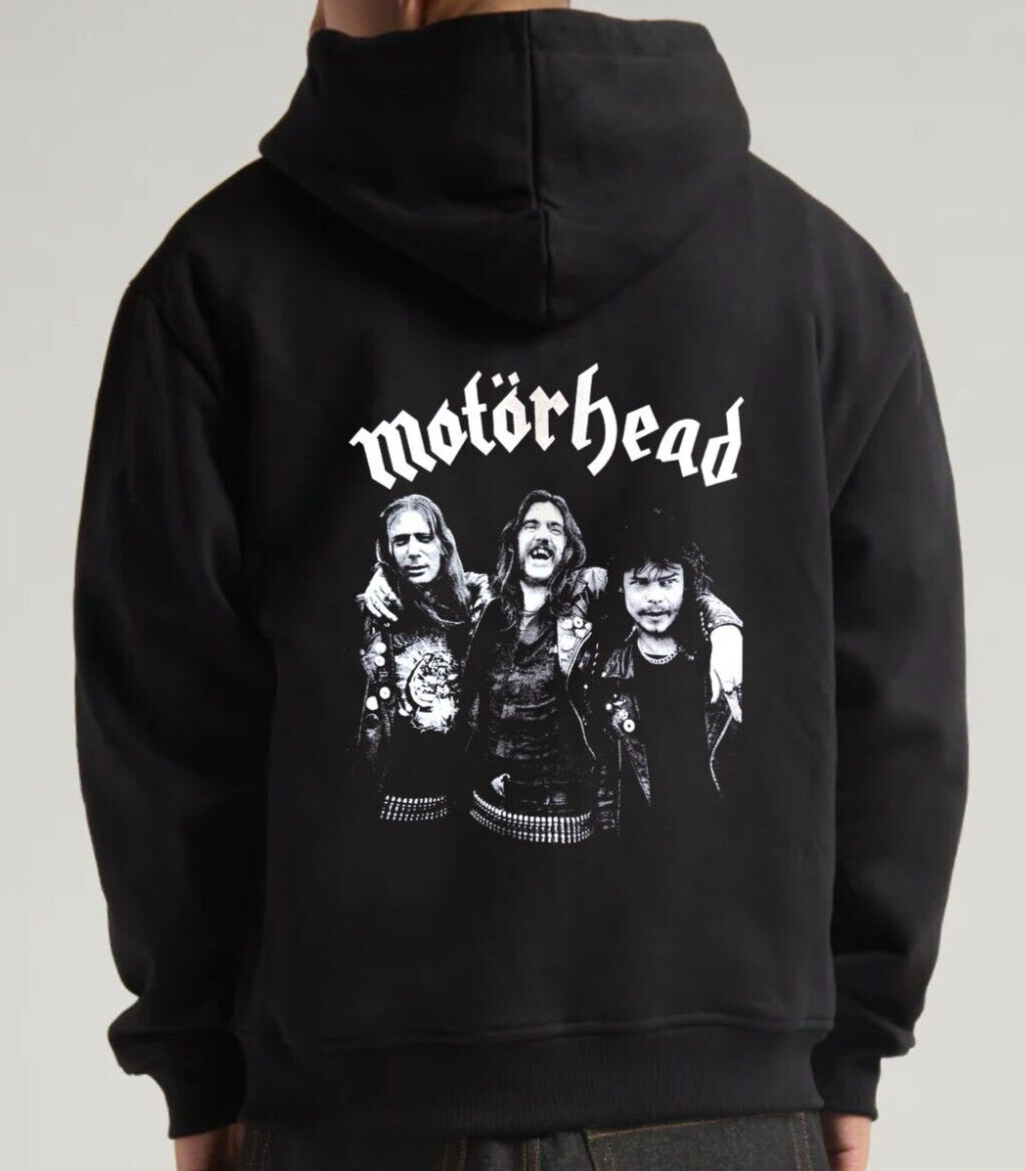 Motorhead English Rock Band Men's Black Zip Hoodie (Multiple Variations)