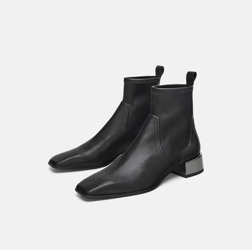 ラスト1点 RRP $169 ZARA HEELED SUEDE OVER THE KNEE BOOTS SANDY BROWN