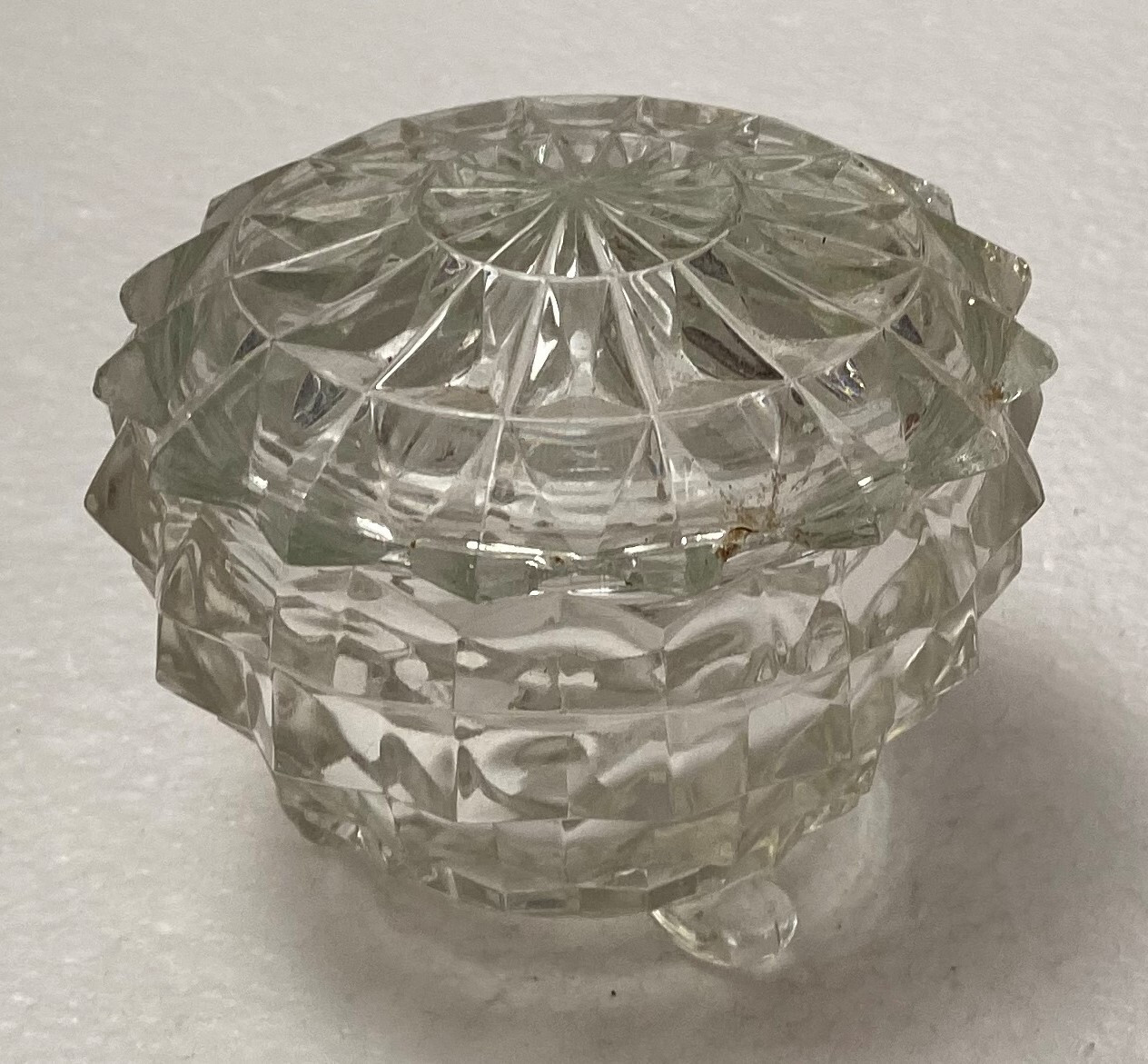 Jeannette Cube Powder Jar and Lid