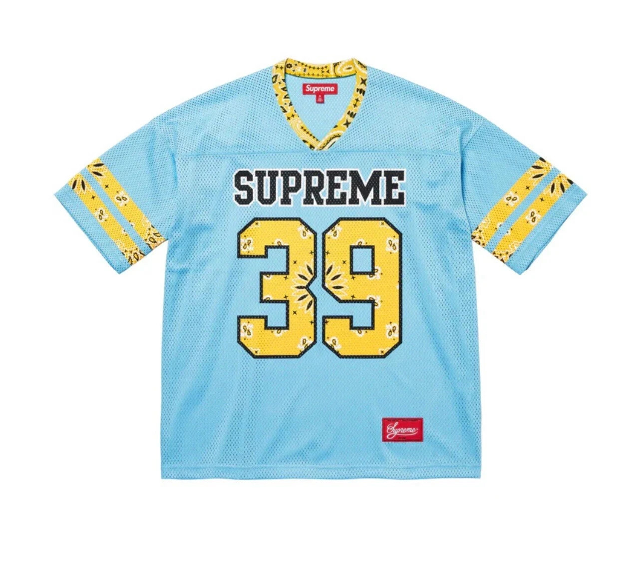 New Supreme Football Jersey Bandana | Light Blue | XXLARGE
