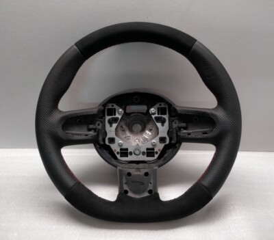 MINI COOPER R55 R56 STEERING WHEEL FLAT PADDLES TIPTRONIC JCW R57 R60 RED STITCH