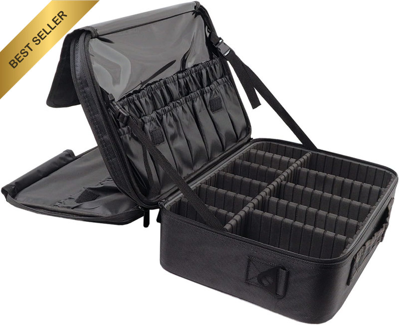 Large Makeup Case, 15.7X11.4X5.1Inch Travel Makeup Bag Makeup Organisers, Profes