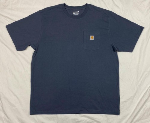 POP ART Carhartt pocket Tee (blue) Lサイズ Carhartt Men's Short Sleeve Workwear Pocket T-shirt B&T