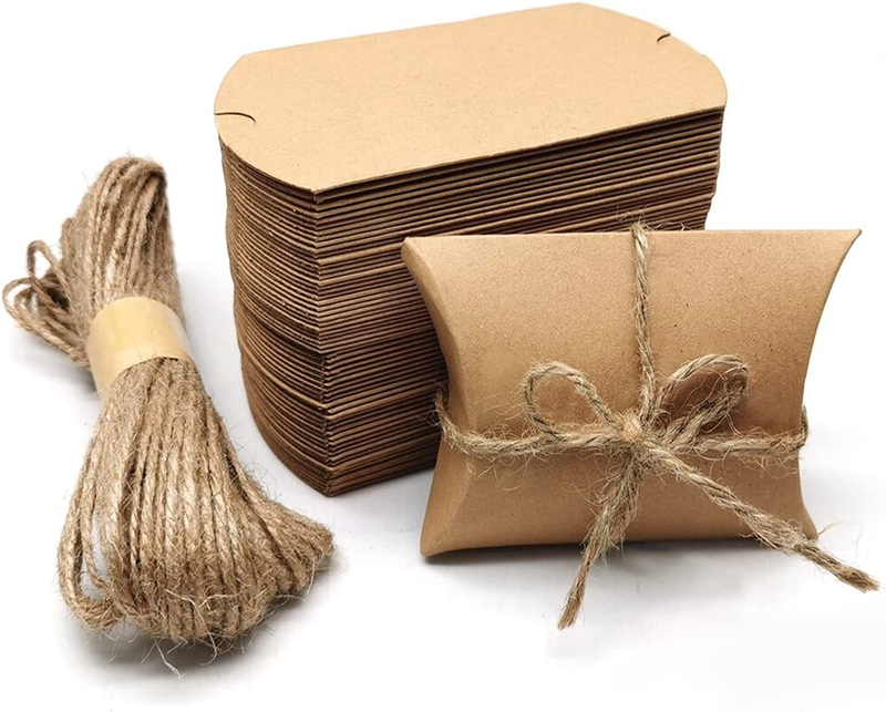 , Foldable Gift Box With Jute Rope For Weddings, Par