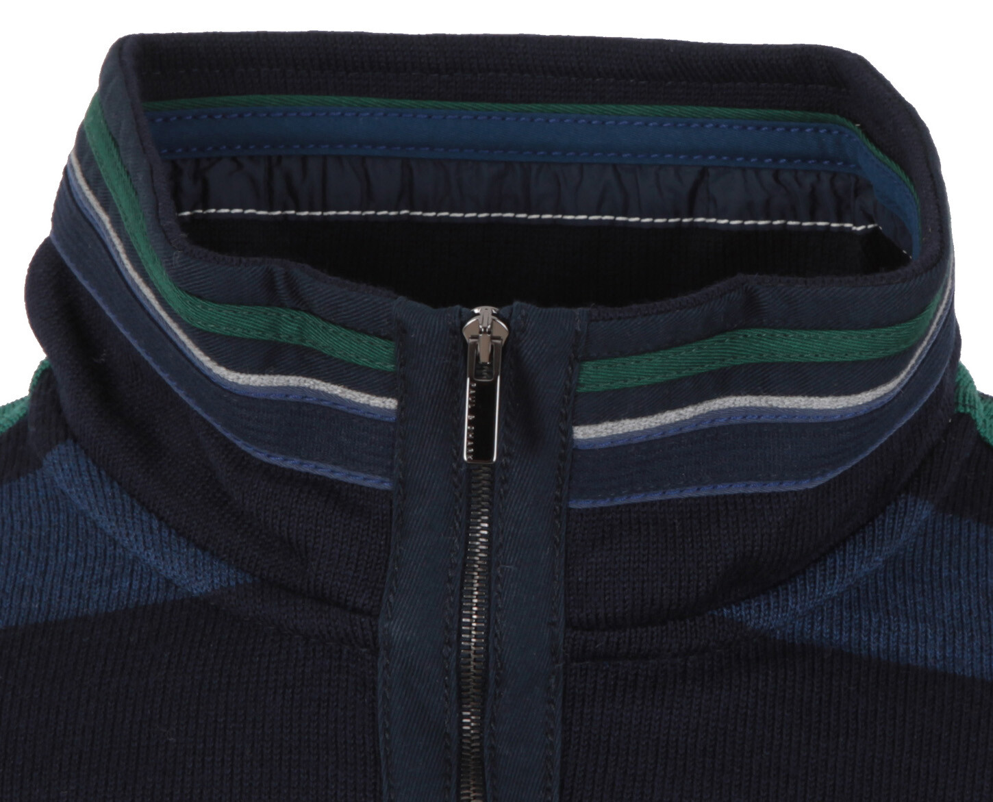 Pre-owned Paul & Shark Yachting Men's Sweater Jumper Pullover Troyer 4xl 100% Wool Striped In Multicolor
