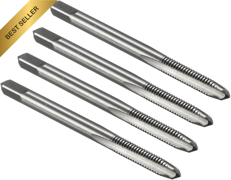 4Pcs Metric Thread Taps M4 X 0.7 H2 High Speed Steel Straight Flutes Machine Scr