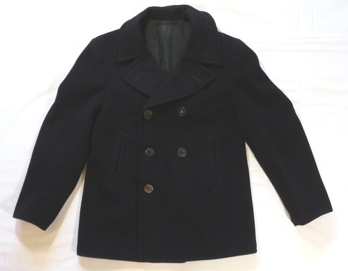 アメリビンテージ CORDUROY COLLAR MILITARY COAT USA Military Navy Vintage Pea Coat Jacket With Corduroy