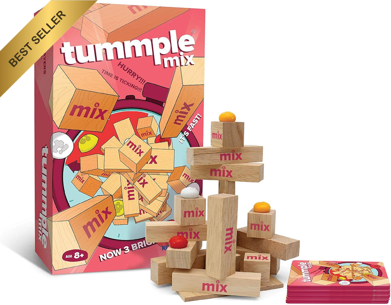 Mix Wooden Block Stacking Game for Adults and Kids