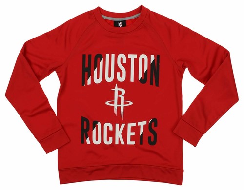 Outerstuff Флисовая толстовка с круглым вырезом для молодежи и детей Houston Rockets Performance NBA