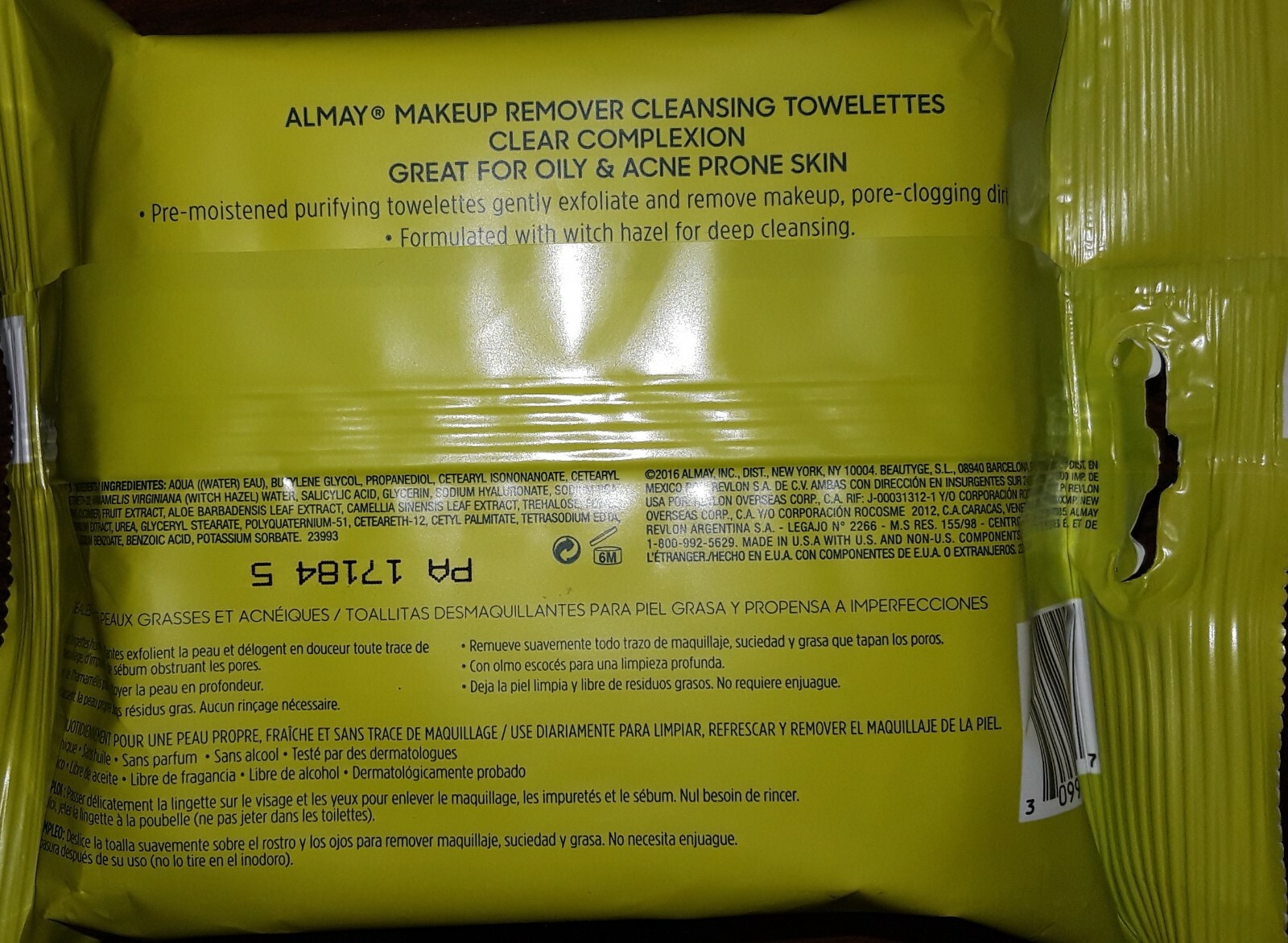 Almay Clear Complexion Makeup Remover Towelettes, 25/Pack