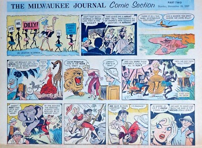 It's Me, Dilly! by Andriola - GG art! - half-page Sunday comic - Nov. 24, 1957