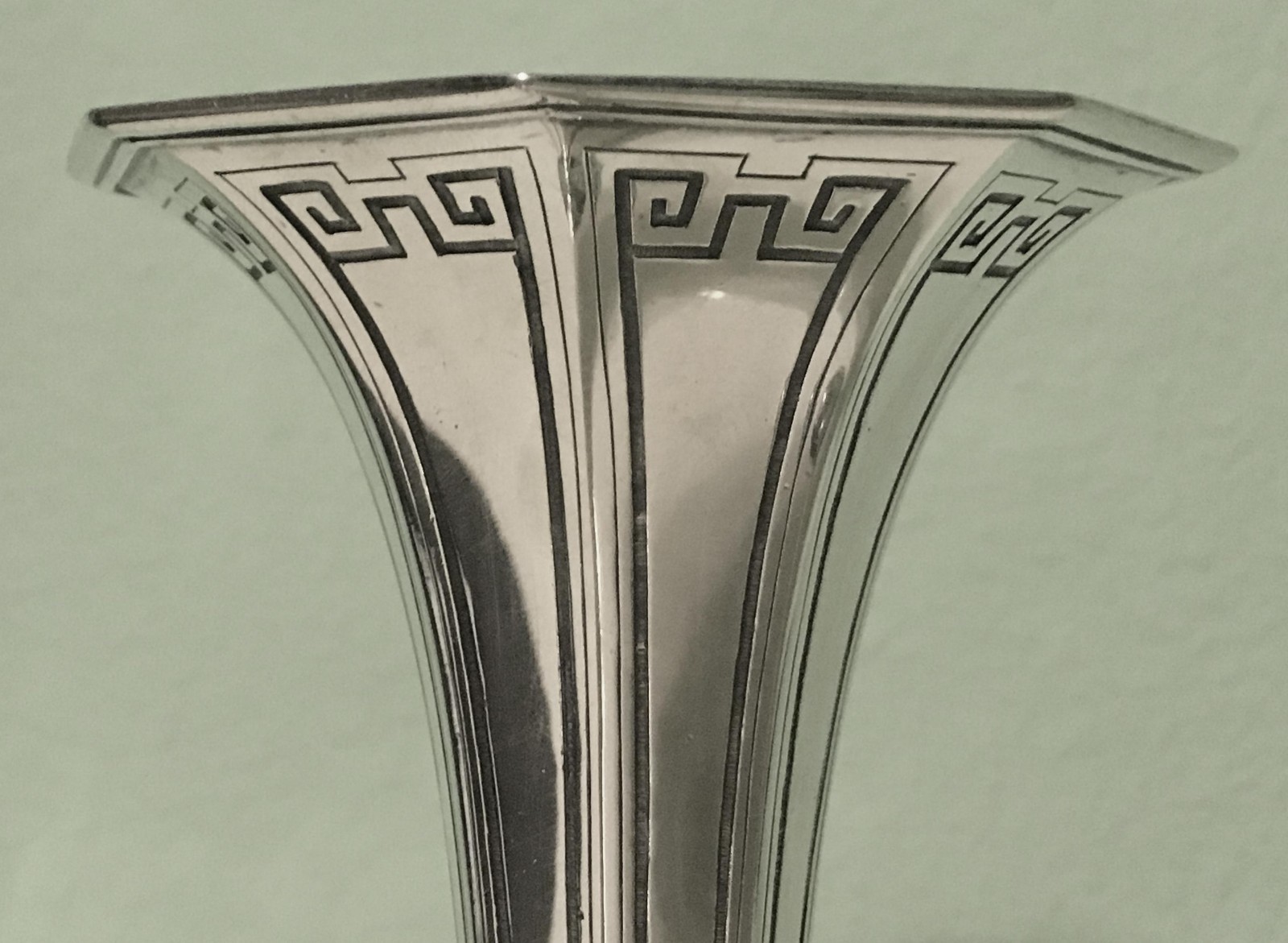 Antique Tiffany & Co. Sterling Neoclassical Trumpet Vase (1)