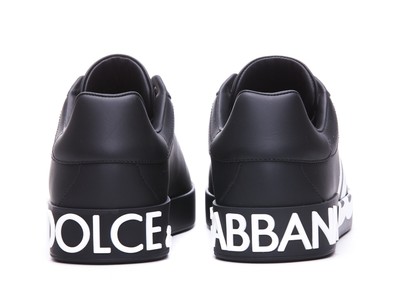 Pre-owned Dolce & Gabbana Portofino Sneakers In Black