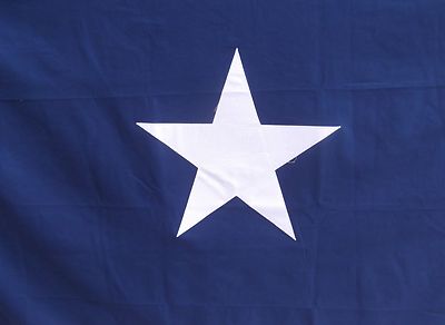 COTTON BONNIE BLUE FLAG - SEWN STAR - 3X5 - CIVIL WAR - DIXIE
