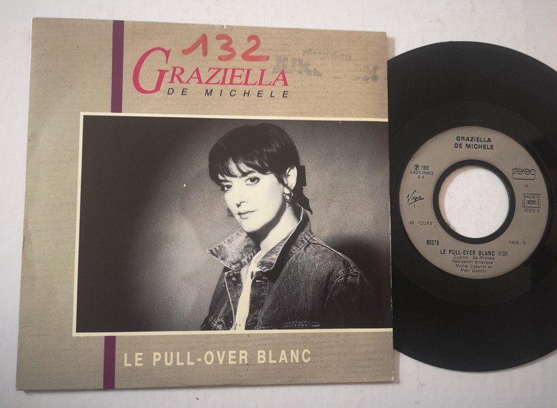 45 T Graziella De Michele 90275 Le Pull Over Blanc / Doodee Fait Du CinÃ©Ma 1986