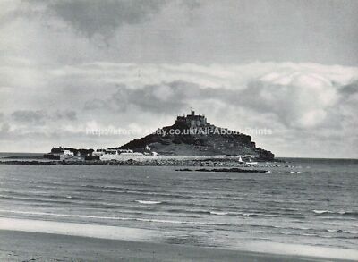 St Michael's Mount Cornwall From The Coast Vintage Print Picture 1941 IHLE#08