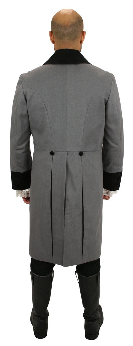 Pre-owned Regency Brand Men's Grey Wool  1840 & 1850 Tail Coat , Jacket Any Color In Gray