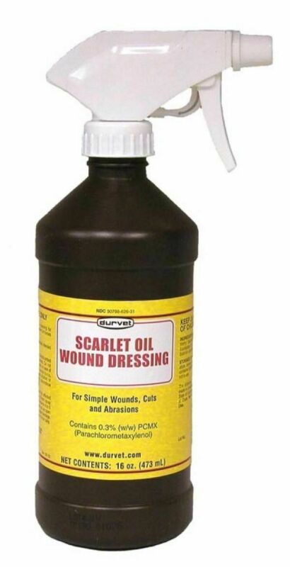 Scarlet Oil Wound Cuts & Abrasions Dressing With Sprayer 16oz Durvet