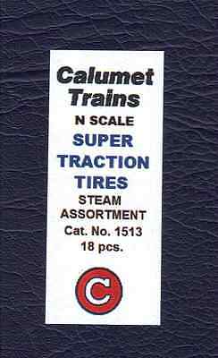 TRACTION TIRES CALUMET TRAINS # 1513 N SCALE STEAM ASSORTMENT 18 pcs. NEW