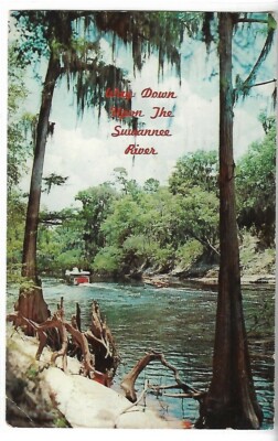 VTG Postcard - Way Down on the Suwanee River Goes Through Northern Florida