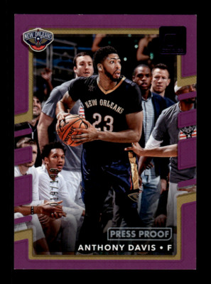 2017-18 Panini Donruss Basketball Anthony Davis #91 Press Proof Purple /199