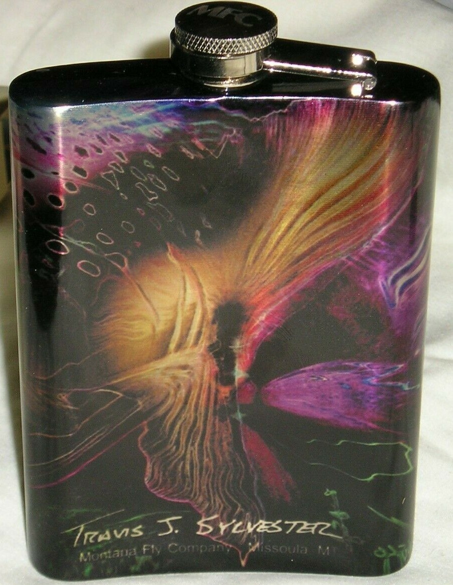 Flask Montana Fly Company MFC Stainless Steel 8 oz Sylvester's Digital Brown NEW