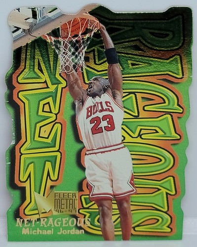 Michael Jordan 1996-97 Fleer Metal Net-Rageous Die-Cut #5 NM