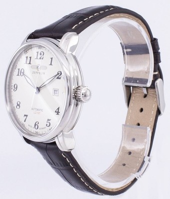 Pre-owned Zeppelin Lz 127 Graf Beige Dial Luminous Hands Automatic 76565 50m Mens Watch
