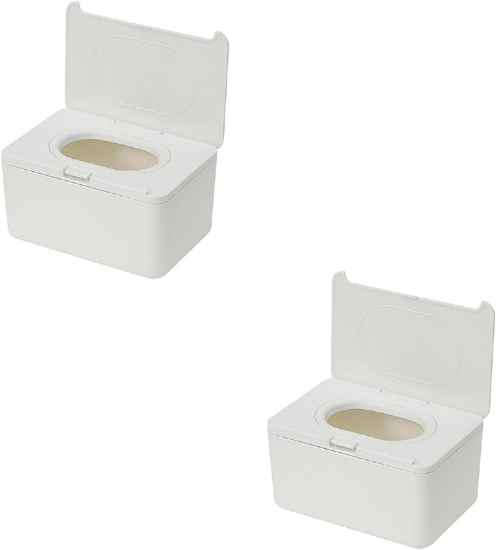 2Pcs Wipes Dispenser, Wet Wipes Cases, Refillable Wipe Container, Wipe Container