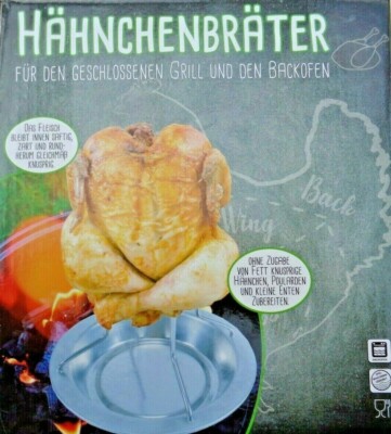 Hähnchenbräter Geflügelhalter Edelstahl Röster BBQ Chicken-HähnchenGriller Grill