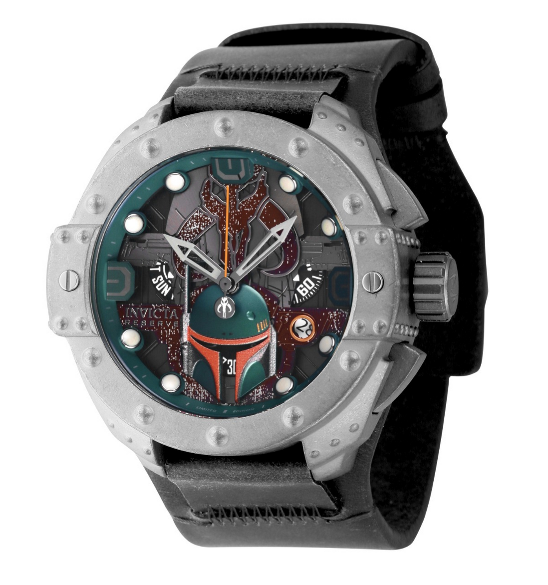 Pre-owned Invicta Boba Fett  Reserve Star Wars Watch 39754 - 52mm Custom Laser Branding