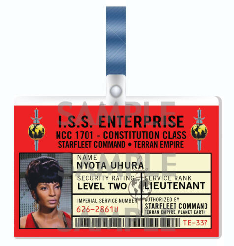 Star Trek - Lieutenant Uhura Mirror Universe cosplay I.D. Badge