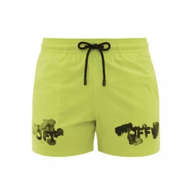 off white swim trunks