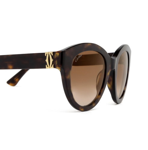 Pre-owned Cartier Ct0436s-002 Havana Sunglasses In Brown