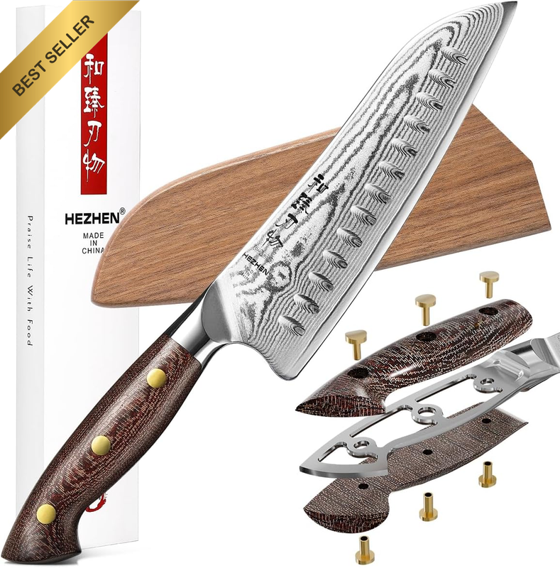 7" Santoku Knife Japanese Chef 67 Layer Damascus Steel