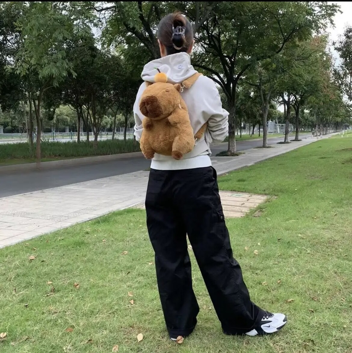 Capybara Plush Backpack Fashion Crossbody Shoulder Bag Stuffed Plushie Doll Gift