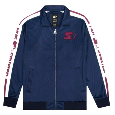 HUF X Men's STARTER TRACK Jacket - Navy - Size Large - JK00172 - NWT 