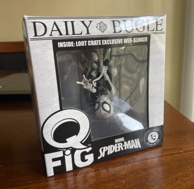 New Marvel Q-Fig QFIG Daily Bugle Spider-Man Vinyl Figure Loot Crate NIB