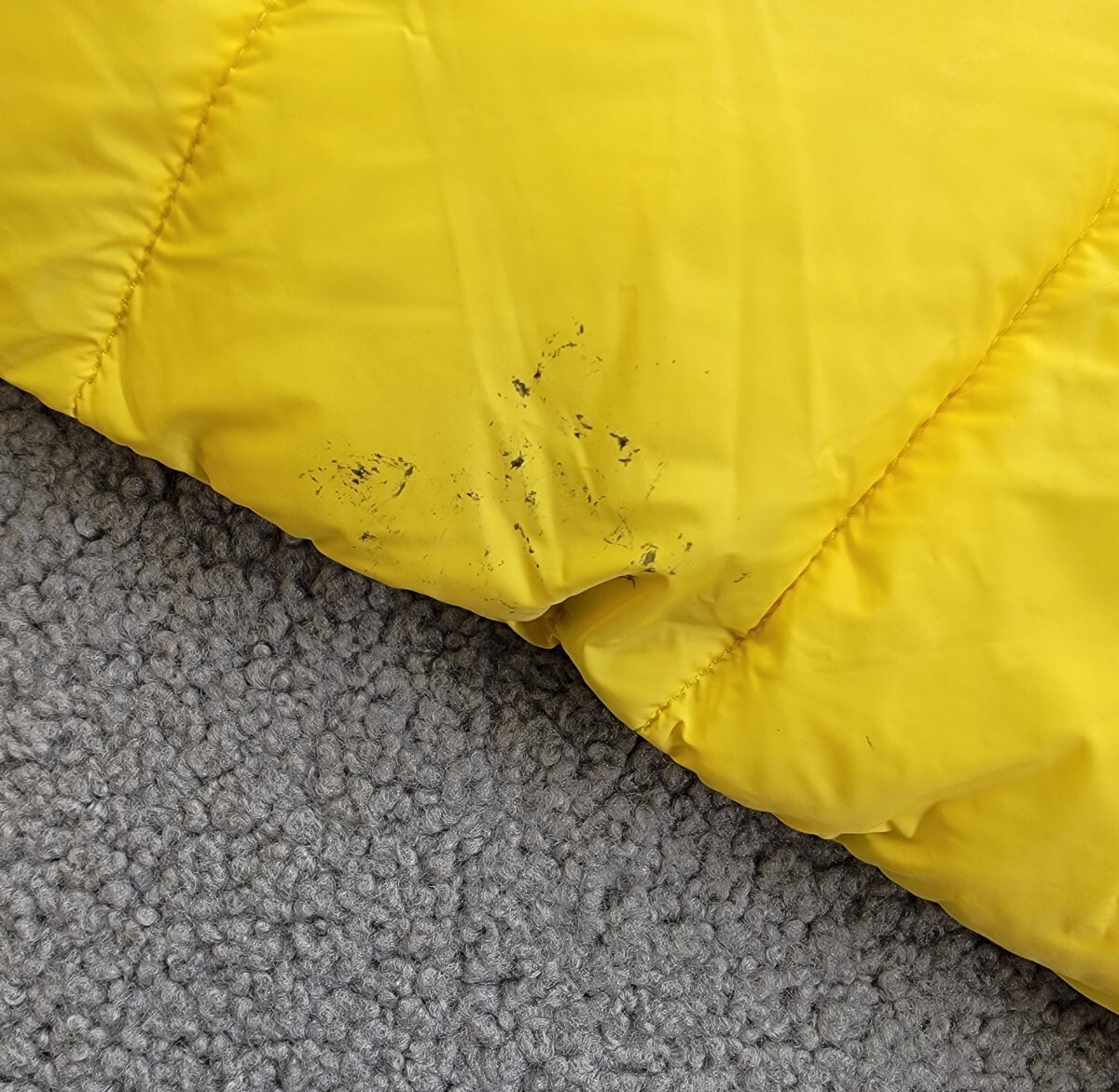 Club Room Chevron Quilted Hooded Puffer Jacket Men's L Yellow Zip Closure L/S~ - Picture 6 of 20