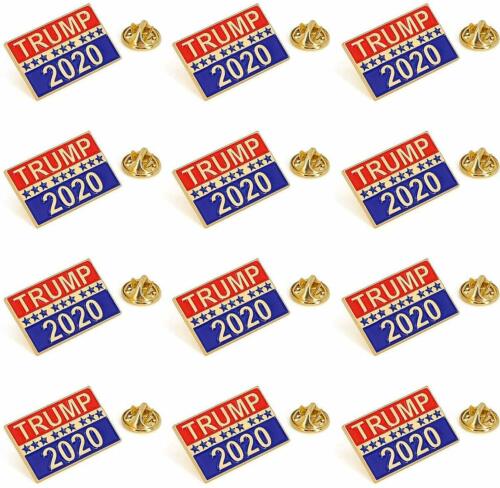 Pack of 12 Donald Trump for 2020 Re-Elect President Election Pin Brooch 4 Trump