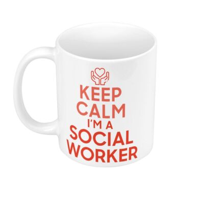 Tasse Céramique Mug Keep Calm I'm a Social Worker Parodie Job Blague Job