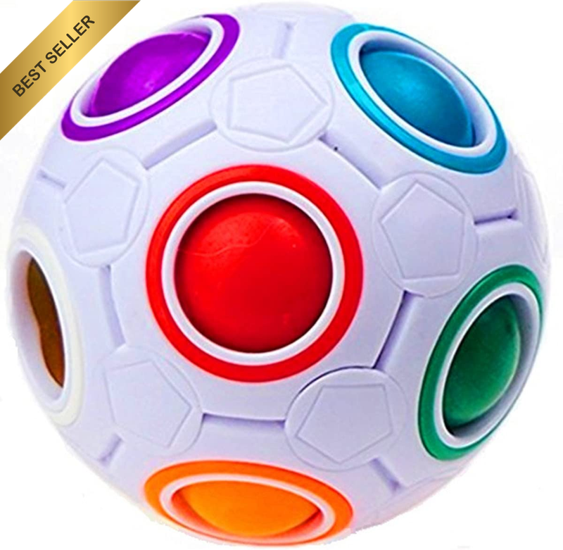 Rainbow Ball Magic Cube Fidget Toy Puzzle Magic Rainbow Ball Puzzle Fun Fidget