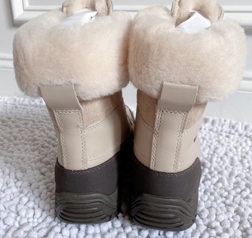 Pre-owned Ugg Womens Adirondack Ii Waterproof Leather/suede Lace-up Boot Us 7/38 Sand In Beige