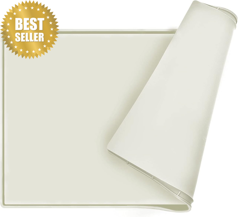 Dog Food Mat,Silicone Waterproof Food Tray,Non Slip Pet Bowl Mats Placemat,0.6"
