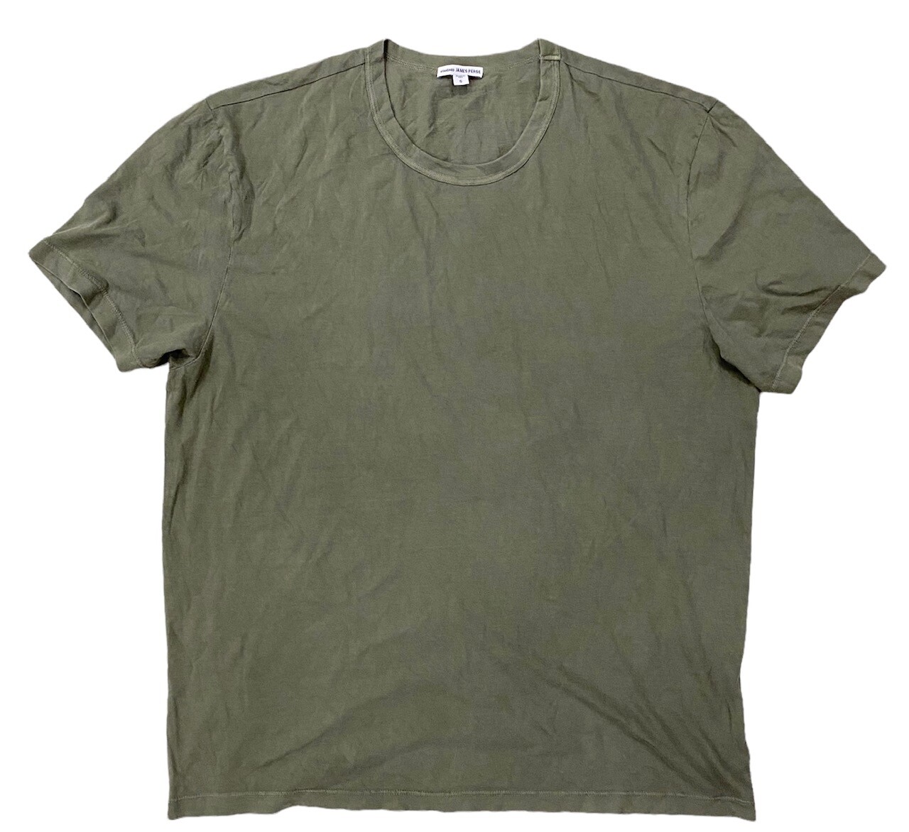 Tシャツ・カットソー JAMES PERSE Men T Shirts MLJ3311 PLAP James Perse Men's MLJ3311 Olive Green Pigment Wash Short