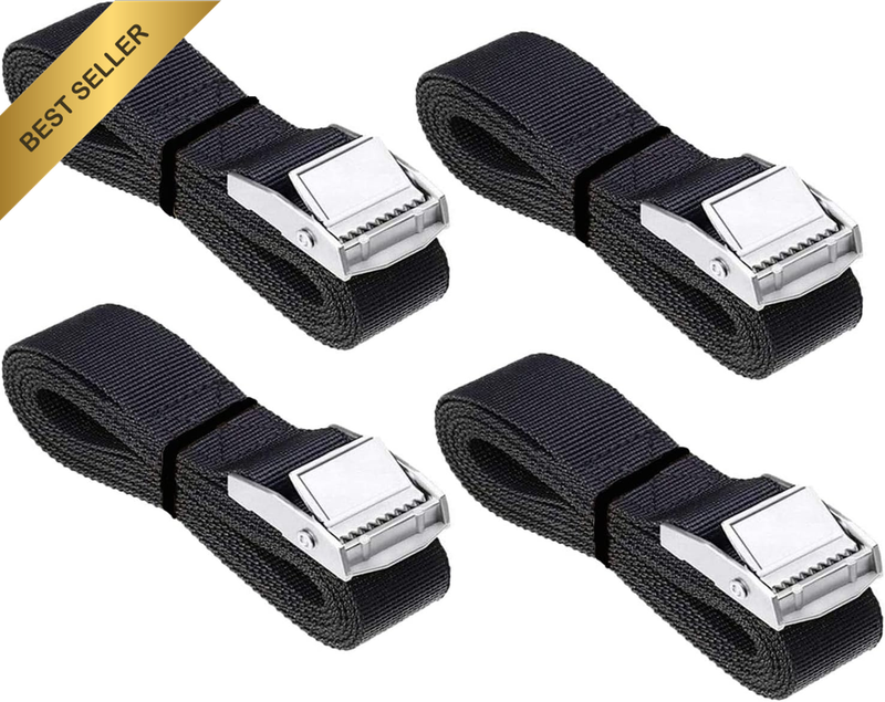 Tie down Straps 6.5Ft,  Lashing Strap with Adjustable Zinc Alloy Cam Buckle, Hea