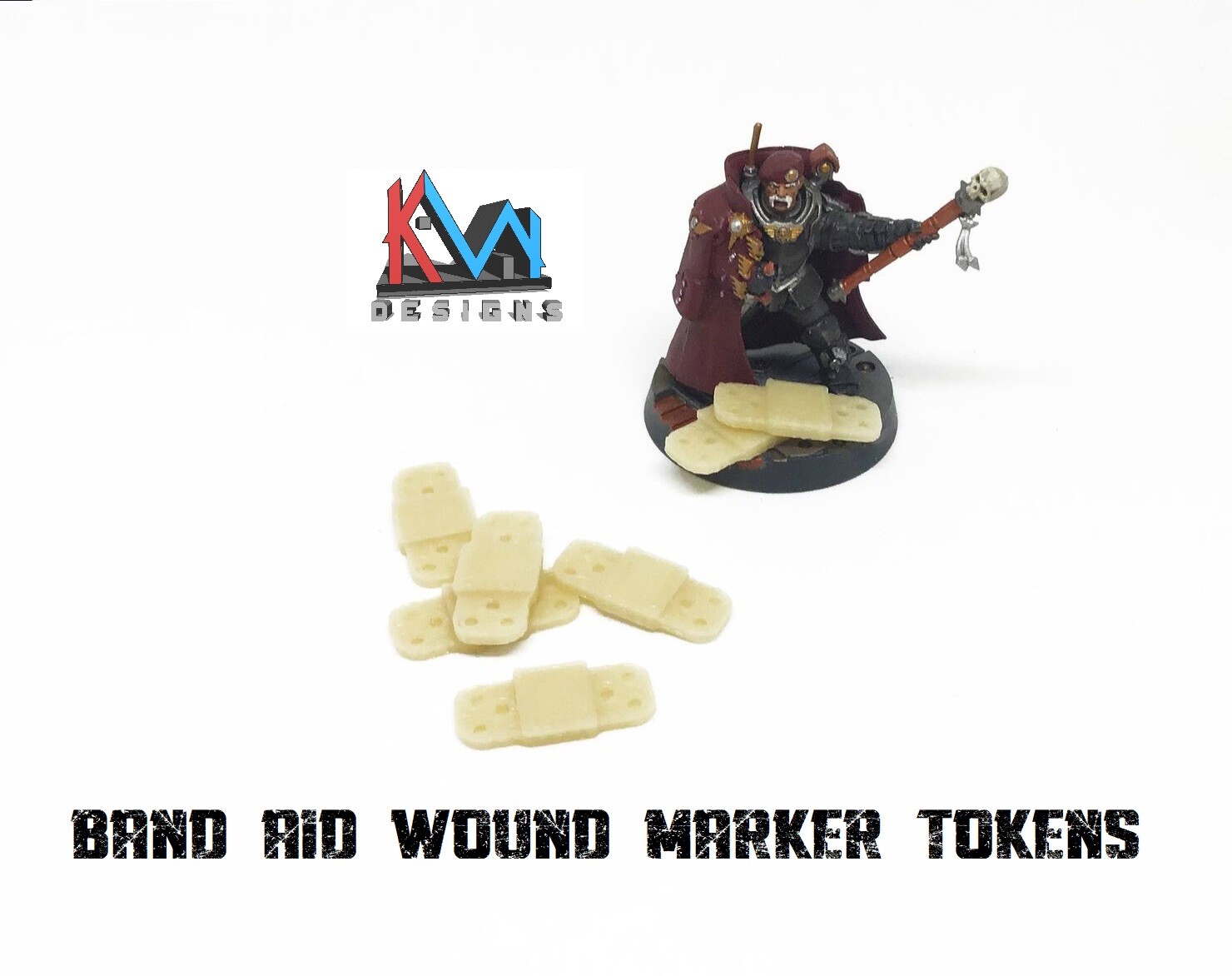 3D Printed - Band Aid Wound Marker Tokens (Set of 10)