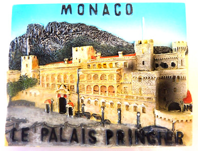 MAGNET AIMANT - RESINE LE PALAIS PRINCIER MONACO 5 cm H NEUF